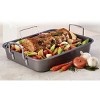 Farberware 12" x 16" Nonstick Roaster with Rack: Steel, Riveted Handle, Oven-Safe, Turkey Roasting Pan, Even-Heating - 2 of 4
