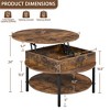Yaheetech Modern Lift Top Coffee Table with Hidden Compartment & Storage Shelf - 3 of 4