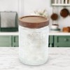 Unique Bargains Ice Crystal Pattern Decorative Glass Jar with Lid 1 Pc - 2 of 4