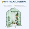 57x57x76" Outdoor Heavy Duty Walk-in Greenhouse with Durable PE Cover, 4 Tiers 12-Shelf Portable Plant House & Shelf Clips - 2 of 4
