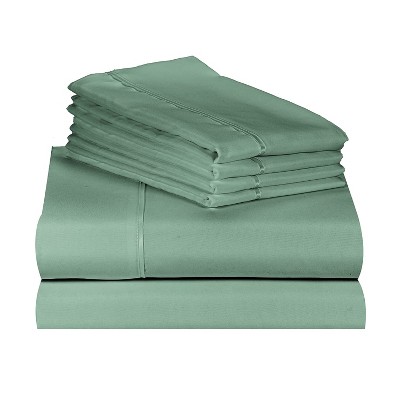 Tree Moss Green Bamboo Microfiber Full Sheet Set