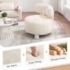 Kumasinova Teddy Fabric Wingback Accent Chair, Armless Chair with Curved Backrest & Solid Wooden Legs, Upholstered Side Chair/Reading Chair - 2 of 4