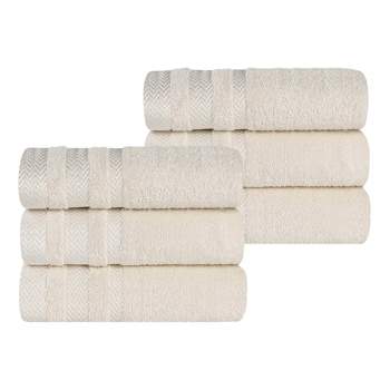 Modern Solid Classic Premium Luxury Cotton 6 Piece Bath, Face, And Hand  Towel Set, Smoked Pearl - Blue Nile Mills : Target