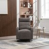 Glider Rocking Chair, Upholstery Comfortable Glider Chair, Metal Base Comfy Tall Back Rocking Armchair, Accent Reading Chair - 2 of 4