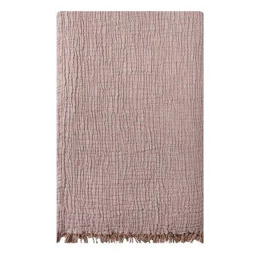 Sussex Home SussexHome Muslin Blanket 4 Layers, Soft Bedspread, 100% Turkish Cotton Muslin Bed Cover, Reversible Coverlet, Brown, 91x95, Queen Size — фото 4