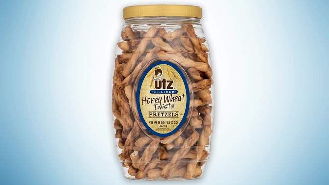 Utz Braided Honey Wheat Twists Pretzels Barrel - 24oz, 2 of 7, play video