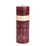 Northlight 9" Wine Red Traditional Cylindrical Outdoor Pillar Candle