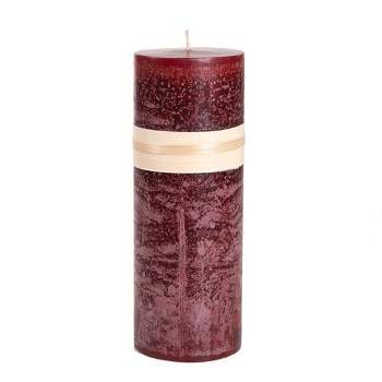 Northlight Cylindrical Accent Pillar Candle - 9" - Wine Red