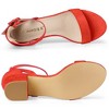 Allegra K Women's Open Toe Adjustable Ankle Strap Block Low Heel Sandals - 4 of 4
