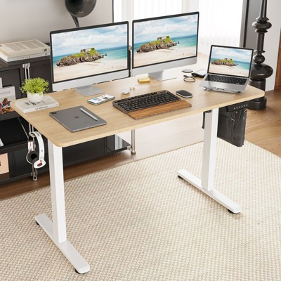 NicBex Standing Writing Desk Adjustable Height Sit Stand Home Office Desk with Splice Board for Living Room, Office