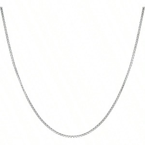 Sterling Silver Chain Necklace for Women - 1mm, Tarnish Resistant,Fashionable, Exquisite and High-end - 1 of 3
