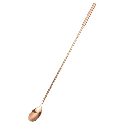 Unique Bargains Stainless Steel Reusable Long Handle Cocktail Coffee Mixing Spoon