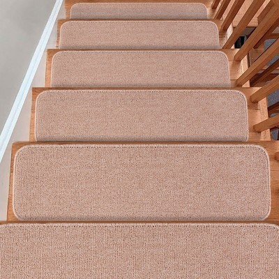 SussexHome Carpet Stair Treads for Wooden Steps - Indoor Staircase Step Treads with Thick Carpet & Pattern Design