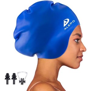 DSANE 2 Pack Kids Swim Caps for Boys Girls, Durable Silicone Swimming Cap with 3D Ear Pockets for Age 3-15 Toddler Child Youth Teen Unisex - 1 of 1