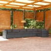 vidaXL Garden Lounge Set Grey PE rattan 6 Piece Modular - 2 of 4