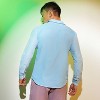 Campus Sutra Men Men's Sky Blue Solid Basic Shirt - 4 of 4