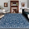 Living Room Rug 8x10 Modern Floral Print Area Rug With Non-Slip Backing Ultra-Thin Stain-Resistant Throw Carpet For Bedroom Dining Room Home Office - 2 of 4