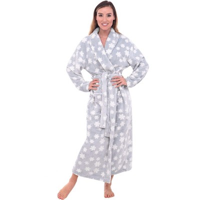 ADR Women's Long Robe, Fleece Plush Robe Woman, Cozy Regular & Plus Size Women's Bath Robe