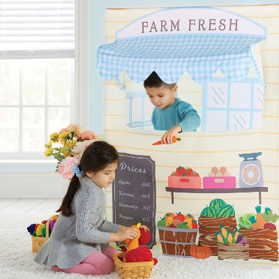 Kids' Large Indoor Farmer's Market Play Tent with Steel Frame
