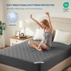 Aoibox Waterproof Mattress Protector Twin XL 2 Pack Deep Pocket 6-15 Inch Soft Breathable Noiseless Cover Gray - 4 of 4
