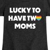 Girls' - Instant Message - Lucky Two Moms Fitted Short Sleeve Graphic T-Shirt - 2 of 4