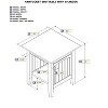 AFI Furnishings Nantucket End Table with Charging Station in Walnut - 3 of 4