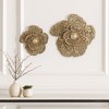 Flowers Wall Art with Openwork Design - Artistic Home Decor Accent Perfect for Bedroom, Room, and Bathroom Wall Art Decor - Set of 2, 18", Gold - 2 of 4