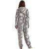 Just Love Womens One Piece Winter Holiday Adult Bodysuit Faux Shearling Lined Hoody Xmas Pajamas - 4 of 4