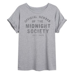 Women's - Are You Afraid of the Dark - Midnight Society Official Member Oversized Graphic T-Shirt - 1 of 4