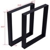 2pcs Square Metal Table Legs, Heavy Duty Wide Metal Table Legs Steel Desk Legs Table Leg Dining Table Legs Industrial Furniture Legs for DIY Coffee - 3 of 4