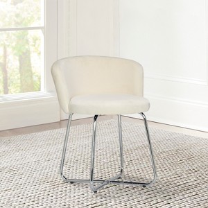 18.25" Catalina Scallop Back Metal Vanity Stool - Hillsdale Furniture - 1 of 4