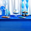 Juvale 6 Pack Plastic Royal Blue Tablecloth for Parties, Rectangular Disposable Table Cover for Birthday, Graduation Party Supplies, 54 x 108 In - 2 of 4