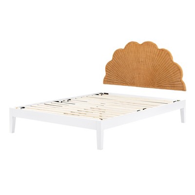 South Shore Queen Hoya Bed and Headboard White/Natural
