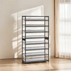 Shoe Rack, 8-Tier Shoe Organizer, Metal Shoe Storage, Entryway, Set of 2, 4-Tier Stackable Shoe Shelf, with Adjustable Flat or Angled Shelves - 2 of 4