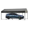 Outdoor CarPort, Car Shelter for All Weather, Garage with Galvanized Steel Frame and Roof, Heavy Duty Shelter for Cars-Coolbibila - 4 of 4