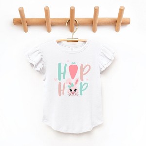 The Juniper Shop Hip Hop Bunny Toddler Flutter Sleeve Tee - 1 of 2