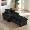 AENKYO Oversized Corduroy Chaise Lounge Chair - No Assembly Required Sleeper Sofa for Living Room, Bedroom & Office, Modern Upholstered Accent Chair - 2 of 4