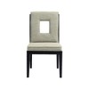 Meridian Furniture,Gwendolyn Linen Textured Fabric Dining Side Chair, Set of 2 - 3 of 4