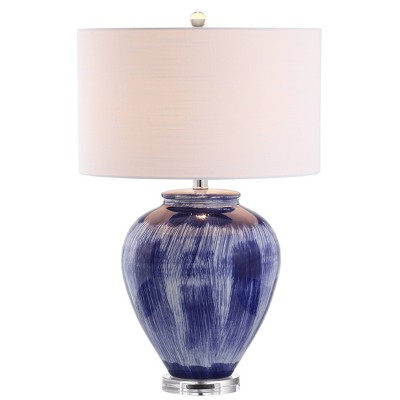 26" Ceramic Wayland Table Lamp (Includes LED Light Bulb) Blue - JONATHAN Y