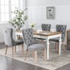 CENGHU Modern Upholstered Dining Chairs Set of 2, High-end Tufted Solid Wood Kitchen Side Chairs with Wood Legs Nailhead Trim - 2 of 4