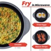 Itopfox Microwave Frying Pan Skillet with Lid, Grill & Crisper Pan for Fry, Sizzle, Brown Foods in Microwave, Cookware for Grilling, Reheating - 2 of 4