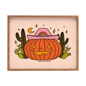 April Lane Art Rainbow Checkered Rectangular Tray - Deny Designs - 1 of 2