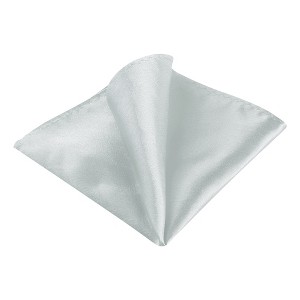 INSPIRE CHIC Men's Wedding Party Solid Color Self-Folded Pocket Squares - 1 of 4