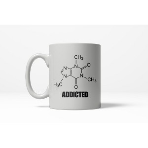 Crazy Dog T-Shirts Caffeine Addicted Funny Nerdy Science Ceramic Coffee Drinking Mug 11oz Cup - 1 of 4