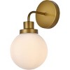 Elegant Lighting Hanson 1 light bath sconce in brass with frosted shade - 3 of 4