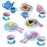 Kidzlane Plastic Play Tea Set for Little Girls - 34 Pieces