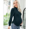 LXT-Maternity Top Shirts Pregnant Ruched Tunic Pullover Top - 3 of 4