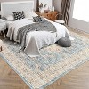 Acekool 9x12 Washable Boho Vintage Medallion Area Rug, Non-Slip, Stain Resistant, Non-Shedding Carpet for Living Room, Bedroom, Office - 2 of 4