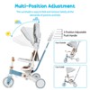 7 in 1 Foldable Baby Tricycle,Tricycle Stroller with Adjustable Removable Canopy - image 4 of 4