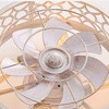Airsurfer 16.5-Inch Low Profile Ceiling Fan – 7-Blade Flush Mount Fan in Gold with Remote Control, Quiet Motor for Bedroom - 4 of 4